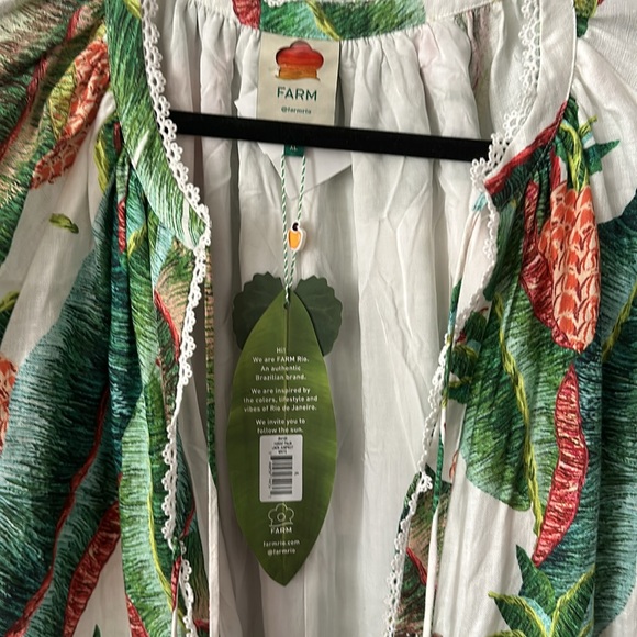 FARM Rio Forest Palm Linen Jumpsuit NWT - Picture 4 of 12